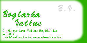 boglarka vallus business card